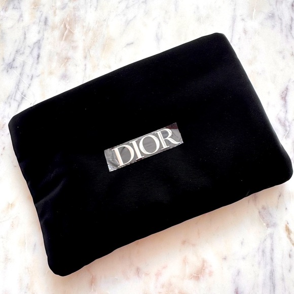 Dior // Black Clutch Makeup Bag